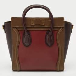 Celine Multicolor Leather Nano Luggage Tote