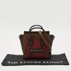 Celine Multicolor Leather Nano Luggage Tote
