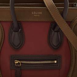 Celine Multicolor Leather Nano Luggage Tote