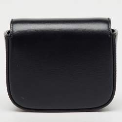 Celine Black Leather Mini Triomphe Shoulder Bag