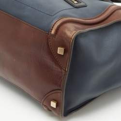 Celine Tricolor Leather Mini Luggage Tote