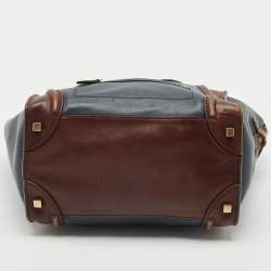Celine Tricolor Leather Mini Luggage Tote