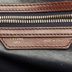 Celine Tricolor Leather Mini Luggage Tote