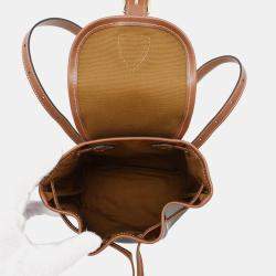 Celine Triomphe Falco Backpack Tan Pvc Coated Canvas Leather Size Mini
