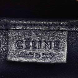 Celine Navy Blue Leather Nano Luggage Tote