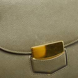 Celine Olive Green Leather Small Trotteur Crossbody Bag