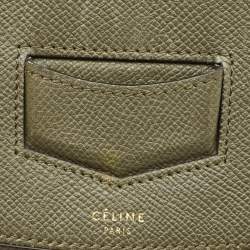 Celine Olive Green Leather Small Trotteur Crossbody Bag