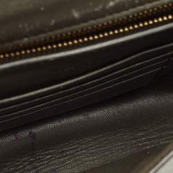 Celine Olive Green Leather Small Trotteur Crossbody Bag