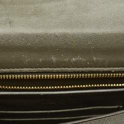 Celine Olive Green Leather Small Trotteur Crossbody Bag