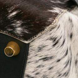 Celine Black White Limited Edition Mini Pony Hair and Calfskin Belt Bag