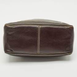 Celine Choco Brown Leather Boogie Satchel