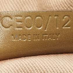Celine Olive Green Macadam Canvas and Leather Mini Zip Hobo
