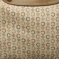 Celine Olive Green Macadam Canvas and Leather Mini Zip Hobo