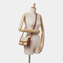 Celine Brown Canvas Teen Triomphe Crossbody
