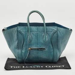 Celine Blue Python Medium Phantom Luggage Tote