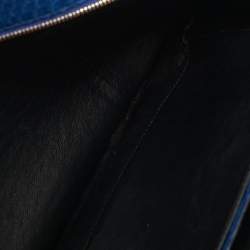 Celine Blue Python Frame Satchel