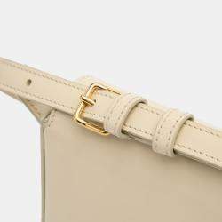 Celine Beige Calfskin Triomphe Shiny  Claude Shoulder Bag