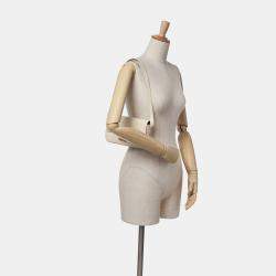 Celine Beige Calfskin Triomphe Shiny  Claude Shoulder Bag