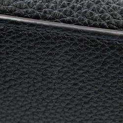 Pre Owned Celine Black Drummed Calf Leather Nano Luggage Tote Bag