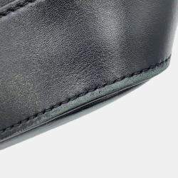 Celine Black Calf Leather Cuir Triomphe Small Bucket Shoulder Bag