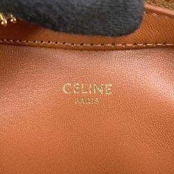 Celine Brown Boa Leather Medium Heart Shoulder Bag