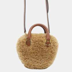 Celine Brown Boa Leather Medium Heart Shoulder Bag