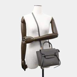 Celine Gray Calf Leather Nano Belt Bag