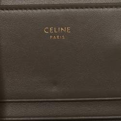 Celine Taupe Leather Triomphe Card Case