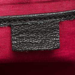 Pre Owned Celine Black Pebbled Leather Triple Zip Satchel