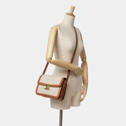 Celine Beige Teen Canvas Triomphe Crossbody