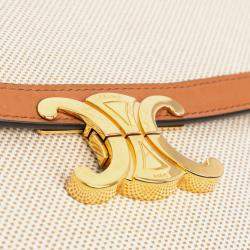 Celine Beige Teen Canvas Triomphe Crossbody