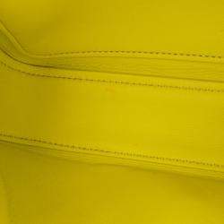Celine Yellow Triomphe Calfskin Cuir Chain Shoulder Bag