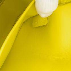 Celine Yellow Triomphe Calfskin Cuir Chain Shoulder Bag