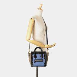 Celine Multicolor Nano Tricolor Leather Luggage Tote