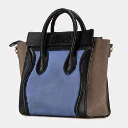 Celine Multicolor Nano Tricolor Leather Luggage Tote