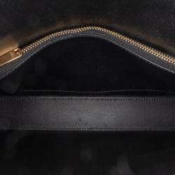 Celine Black Triomphe Calfskin Cuir Chain Shoulder Bag