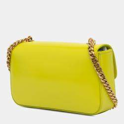 Celine Yellow Triomphe Calfskin Cuir Chain Shoulder Bag