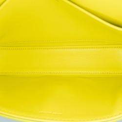 Celine Yellow Triomphe Calfskin Cuir Chain Shoulder Bag