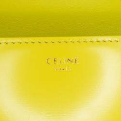 Celine Yellow Triomphe Calfskin Cuir Chain Shoulder Bag