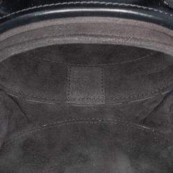 Celine Black Calfskin Cuir Triomphe Oval Handbag
