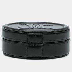 Celine Black Calfskin Cuir Triomphe Oval Handbag
