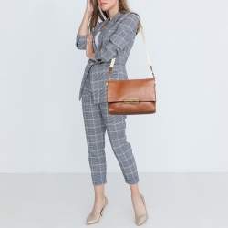 مملوكة مسبقًا حقيبة كتف سيلين شفرة طويلة جلد بنية