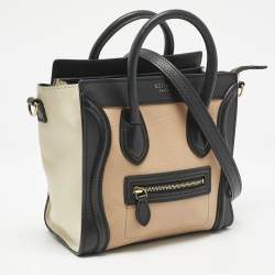 Celine Multicolor Leather Nano Luggage Tote
