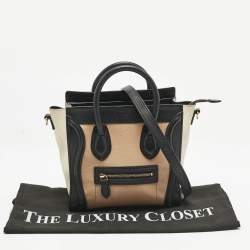Celine Multicolor Leather Nano Luggage Tote