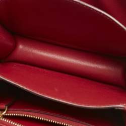 Celine Red Leather Small Classic Box Crossbody Bag