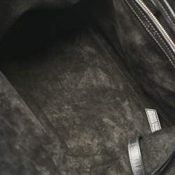 Pre Owned Celine Black Croc Embossed Leather Medium Phantom Luggage Tote