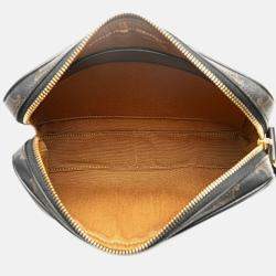 Celine Brown Triomphe Coated Canvas Logo Crossbody
