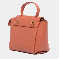 Celine Orange Pico Grained Calfskin Belt Bag