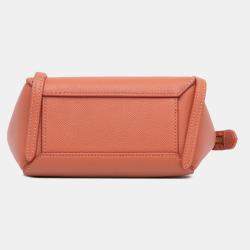 Celine Orange Pico Grained Calfskin Belt Bag