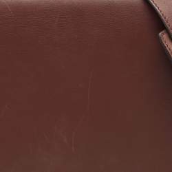 Celine Burgundy Leather and Suede Medium Trapeze Top Handle Bag